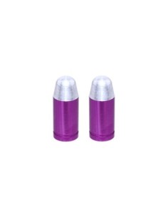 Bullet Tip Valve Caps Purple Schrader Valve.